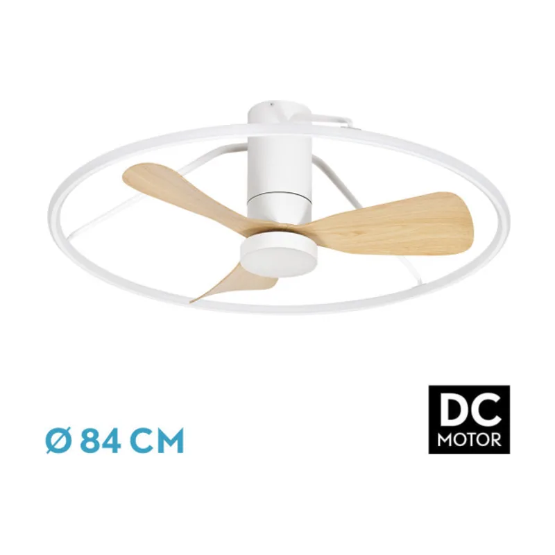 Abrila ventilador de techo Ventilador Dc Oporto 56w Blan/haya 3asp.84d