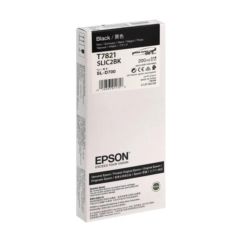 Epson tintenpatrone schwarz t 782 200 ml t 7821n