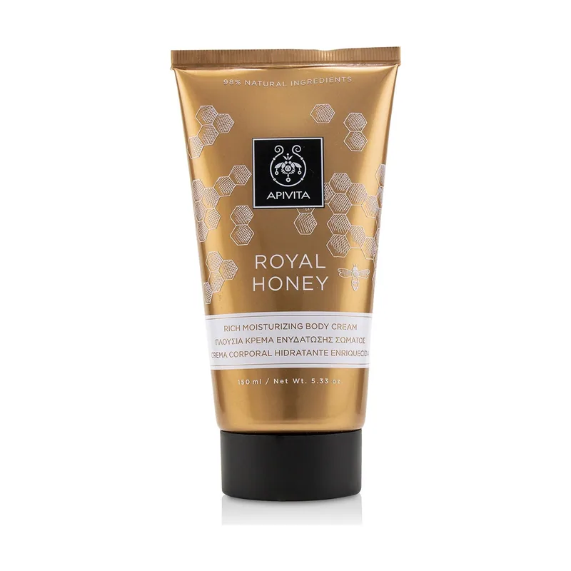 Apivita Royal Honey crema corporal para pieles secas Hidrata y nutre profundamente 150 ml