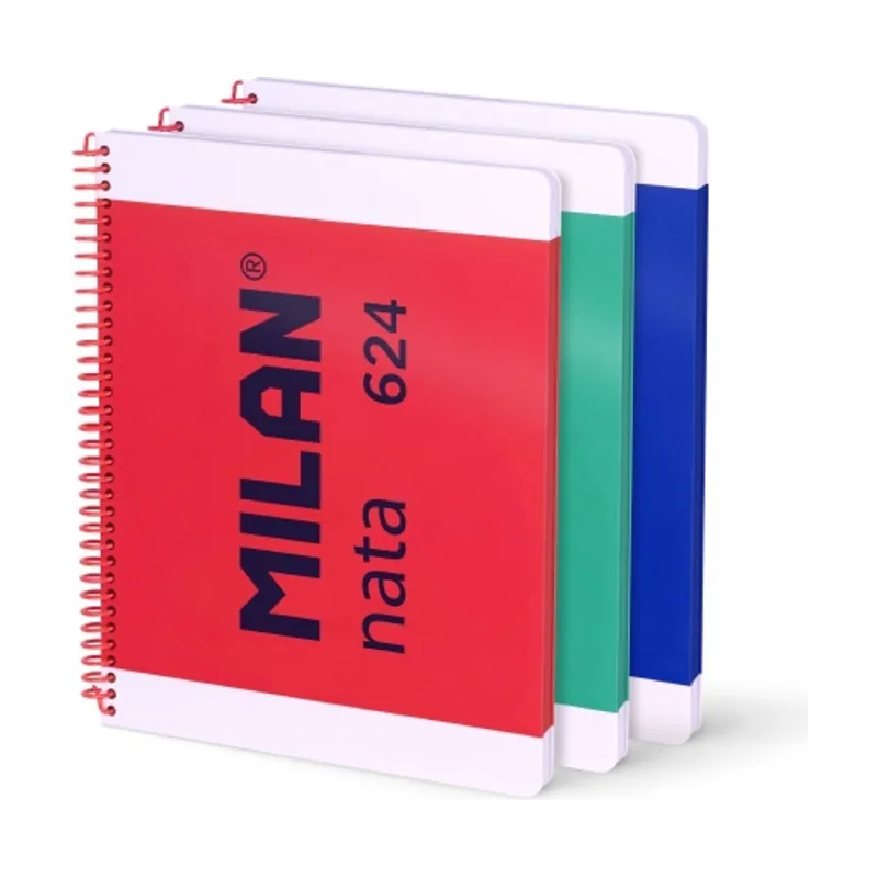 Milan Pack 3 cuadernos A4 con espiral y tapa dura