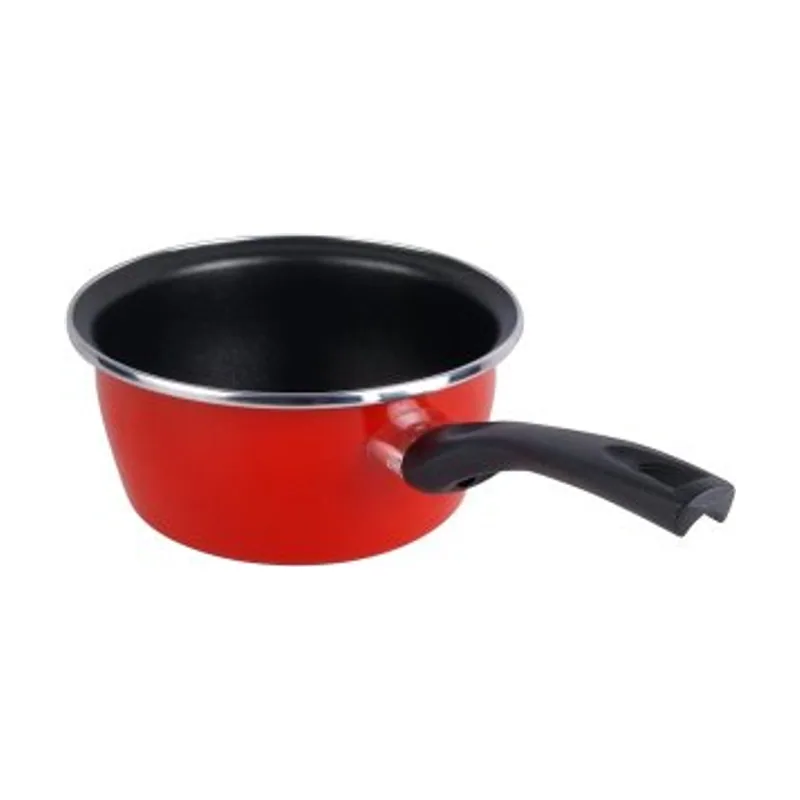 Magefesa Cacerola con tapa cristal k2 rojo 16 acero antiadherente acero inoxidable todo tipo