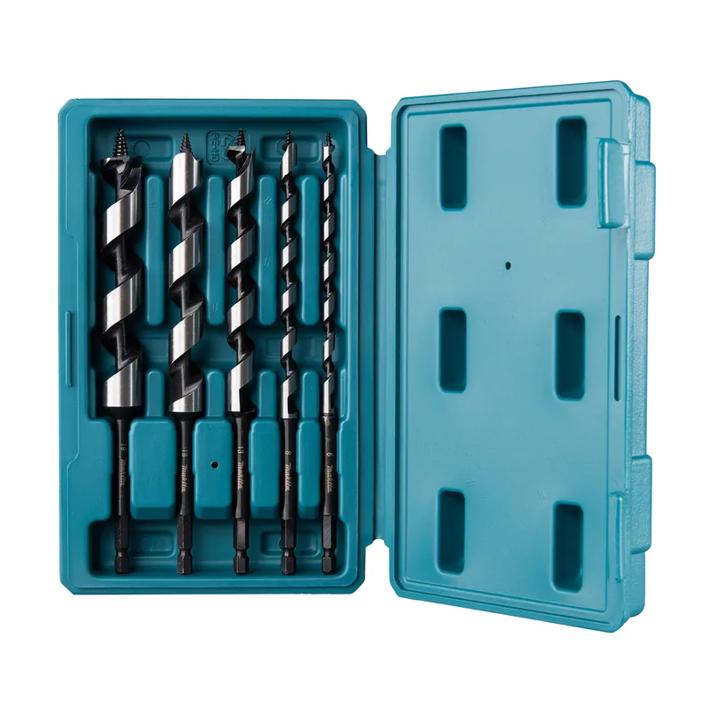 Makita D-75677 5 Brocas Espirales para Madera Caja Hexagonal de 1/4"