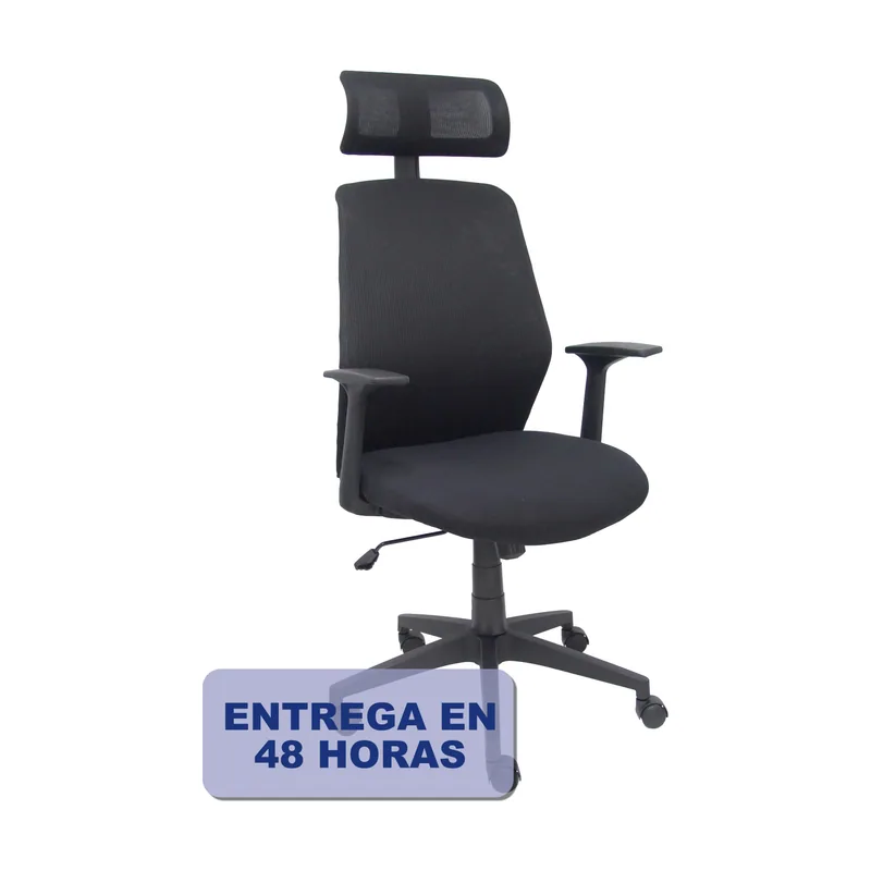 Piqueras y Crespo Forol silla parolis respaldo malla negro con cabecero y asiento aran