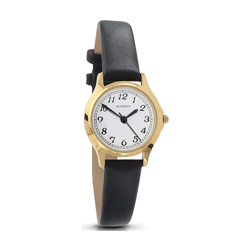 Sekonda quartz leather strap watch