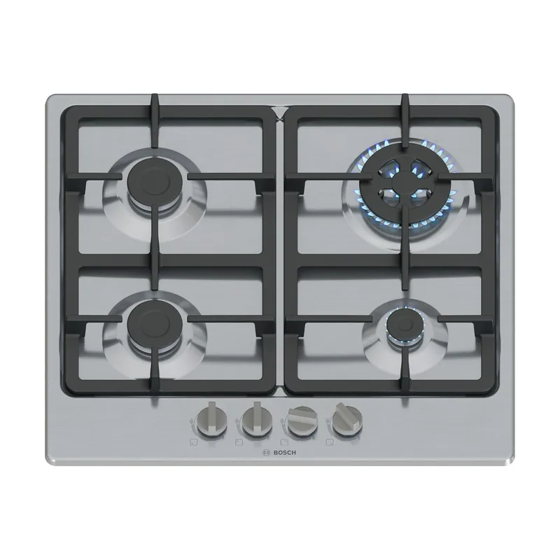 Serie 4 PGH6B5K90 hobs Acero inoxidable Integrado 58 cm Encimera de gas 4 zona s
