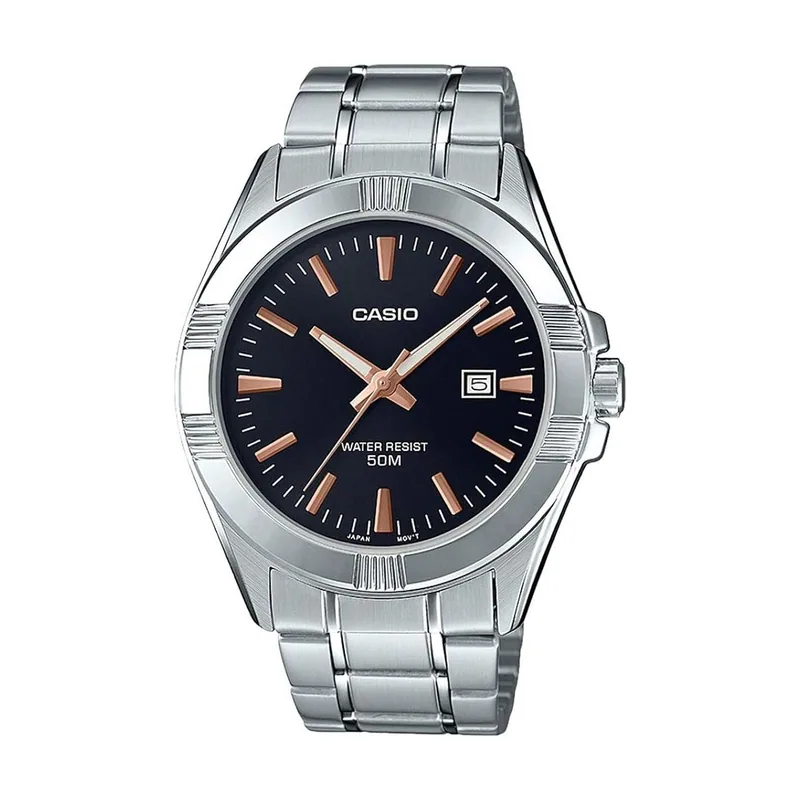 Casio Reloj hombre collection negro plateado ø 43,5 mm