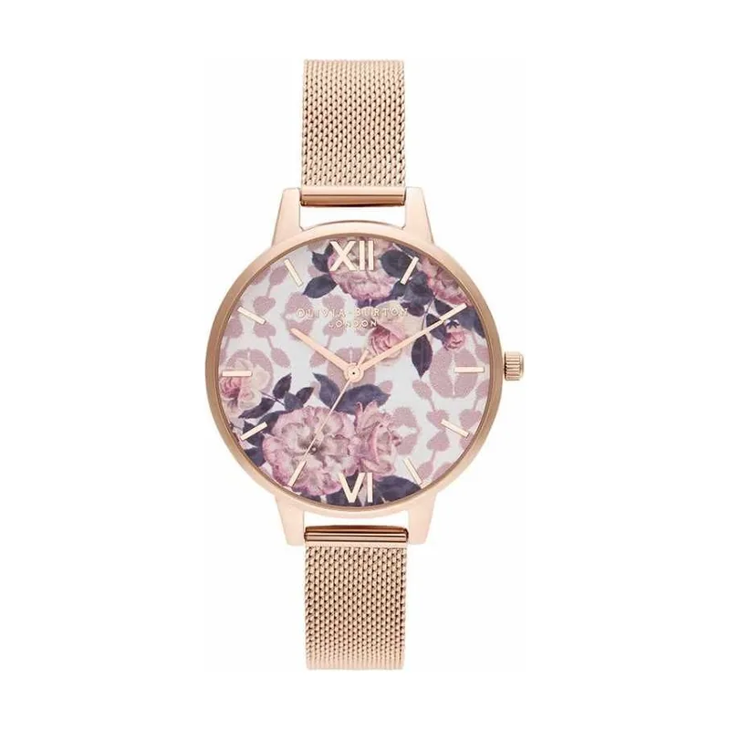 Olivia Burton Reloj Analógico de Cuarzo para Mujer con Correa en