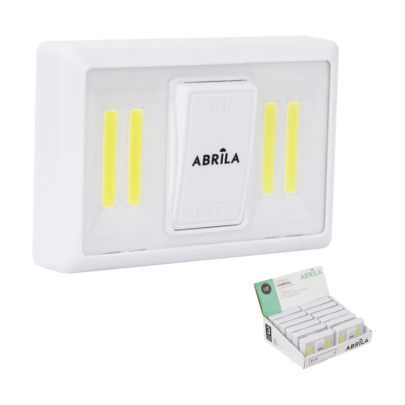 Abrila Luz de armario led cob umbral 200lm c/interruptor 3x11,5x7,5cm iman