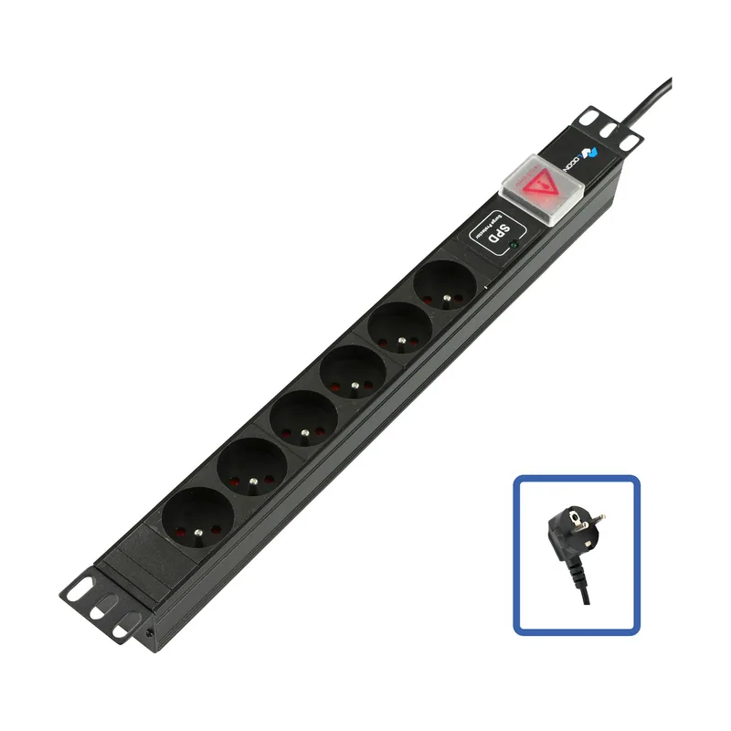 Lanview LOGON TUPS047 limitador de tensión 6 salidas AC 1,5 m