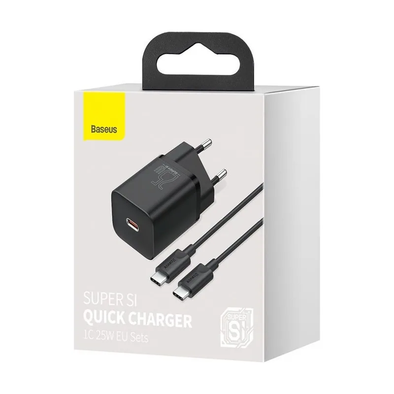 Baseus Amio Accesorios Marca Modelo Cargador DE Red Mini Entrega DE Potencia Mini DE Potencia USB-C con Cable USB-C 100 CM