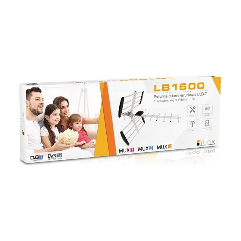 Libox Antena kierunkowa 16-el. pasywna DVB-T Z FILTREM LTE LB1600 antena