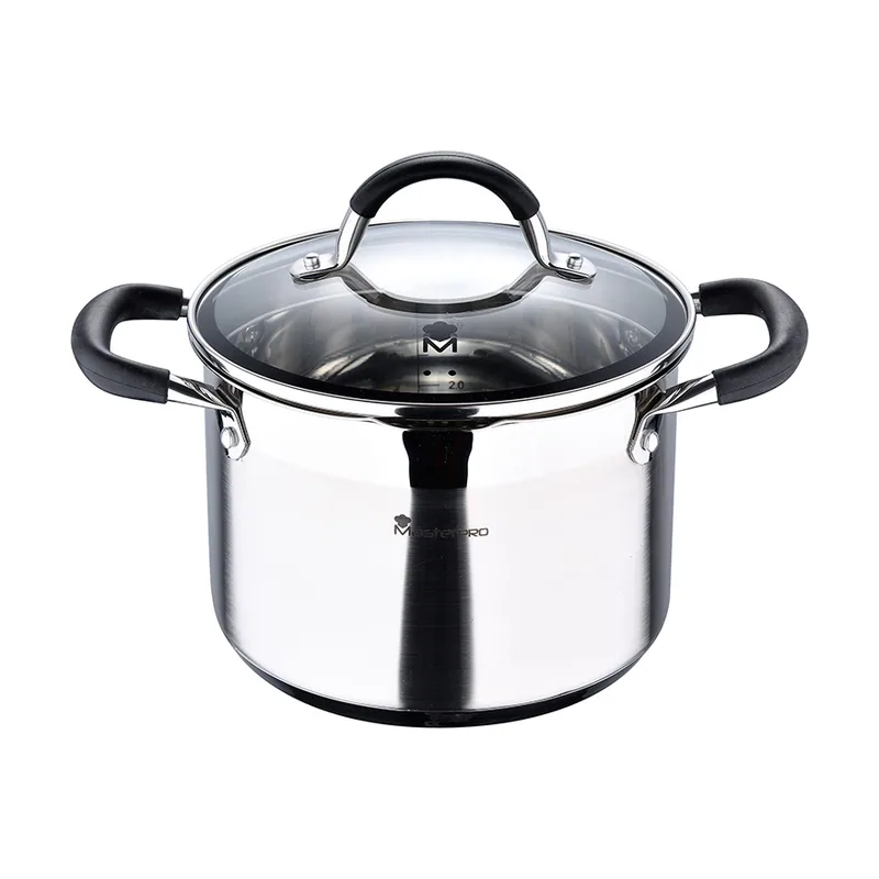 Masterpro Foodies Olla de Cocina con Tapa de Cristal