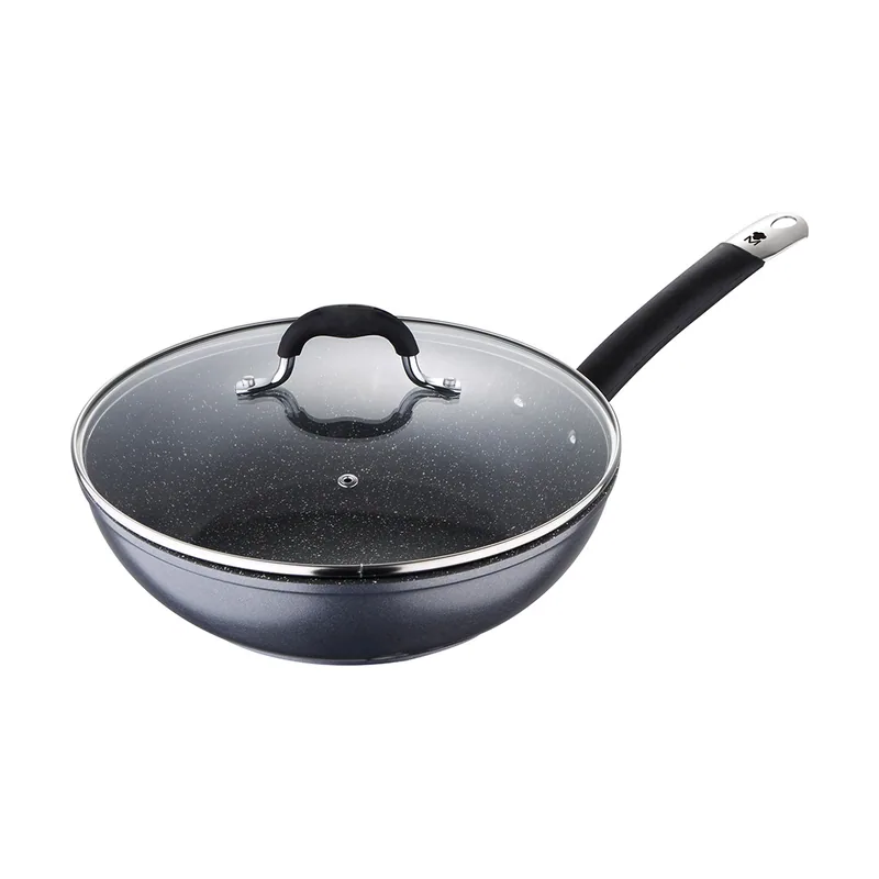 Masterpro Wok ø28x8,0cm con tapa aluminio forjado home edition bgmp-3289-bk