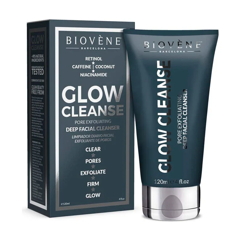 Biovène GLOW CLEANSE pore exfoliating deep facial cleanser 120 ml