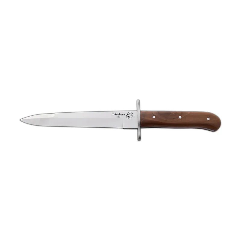 Cuchillo de Caza Trinchera Alemana enterizo J&V con mango de Madera