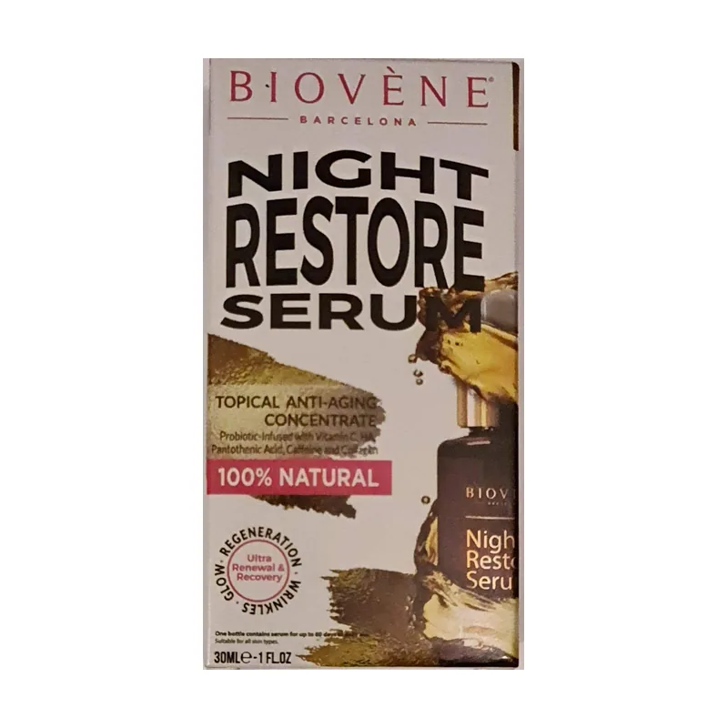 Biovène NIGHT RESTORE super glow facial serum treatment 30 ml