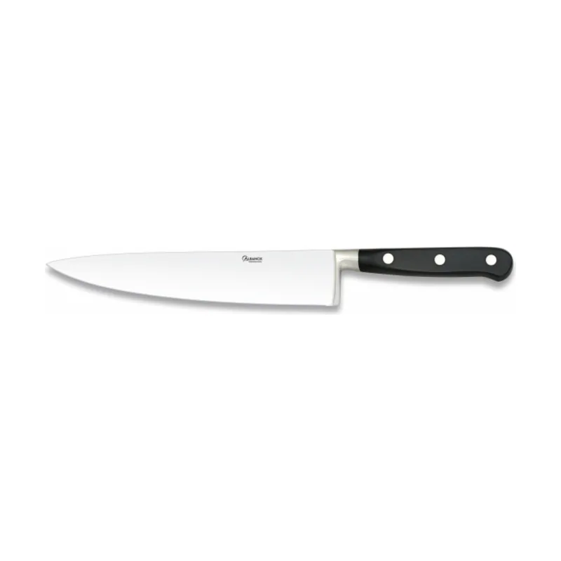 Martinez Albainox Cuchillo Cocinero con Mango de Polioximetileno Negro y Hoja de Acero Inox 20 cm