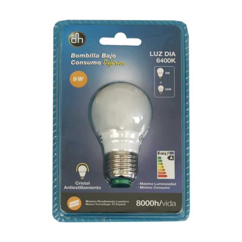 Electro DH Bombilla de Bajo Consumo Esférica Rosca E-27 80.415/9/CAL/BT 8430552128136