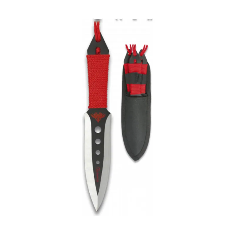 Martinez Albainox Set De 3 Cuchillos Lanzadores Encordados Con Funda Albainox