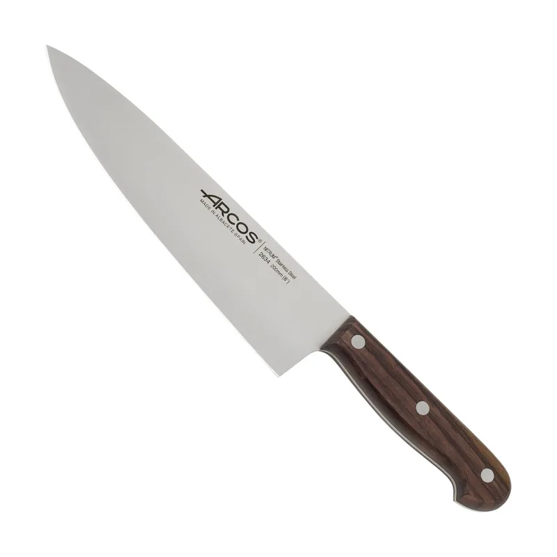 Cuchillo de cocinero Palisandro 263400 de acero inoxidable Nitrum y mango de madera de Palisandro con hoja de 20 cm