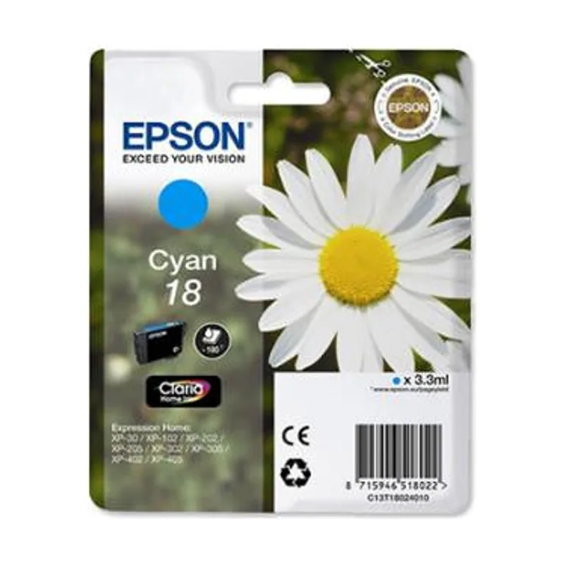 Epson Cartucho Cyan XP-102/205/305/405 C13T18024010