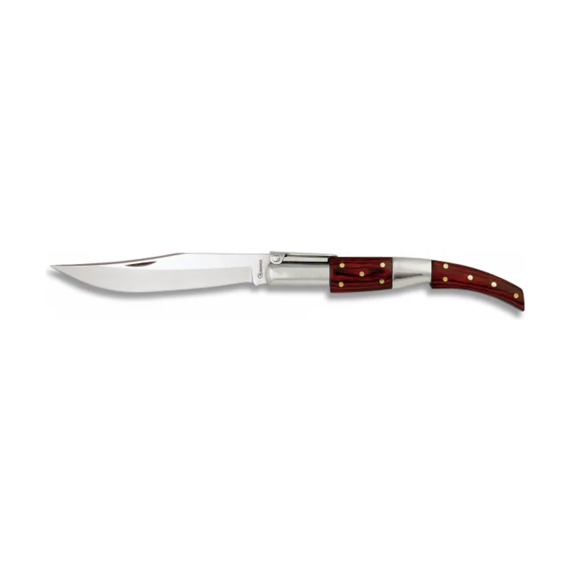 Martinez Albainox Navaja Arabe con Mango Stamina Roja Hoja de Acero Inox de 8,5 cm con sistema Carraca