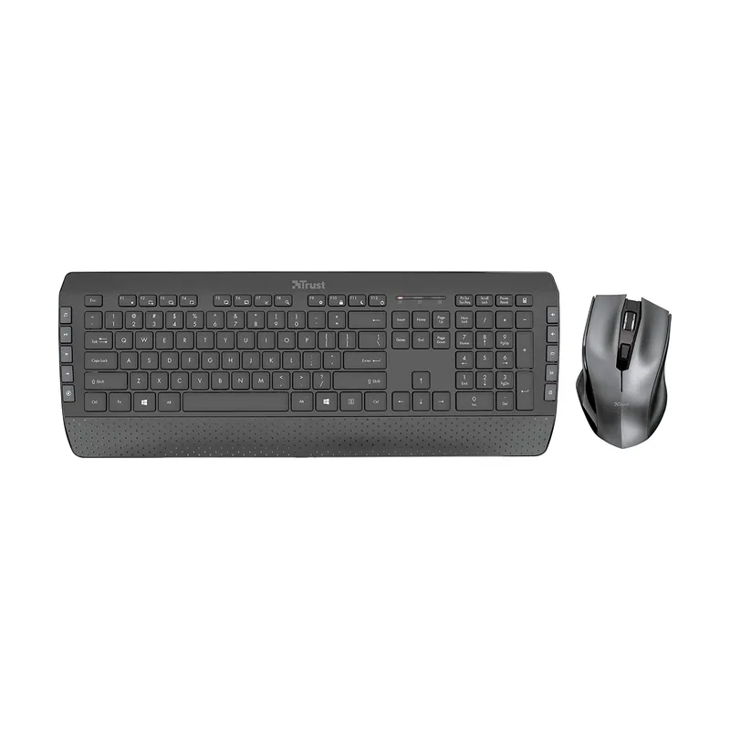 Trust Teclado + raton inalambrico tecla 2 pulsacion perfil bajo