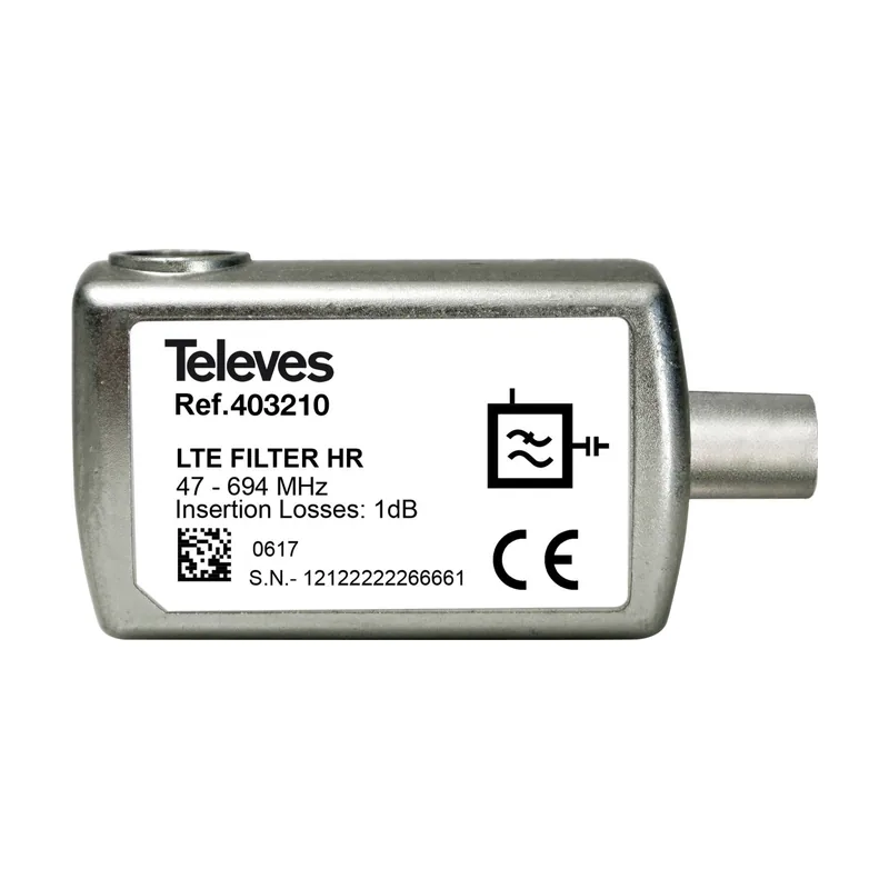 Televes Filtro LTE700 5G Enchufable Conector CEI
