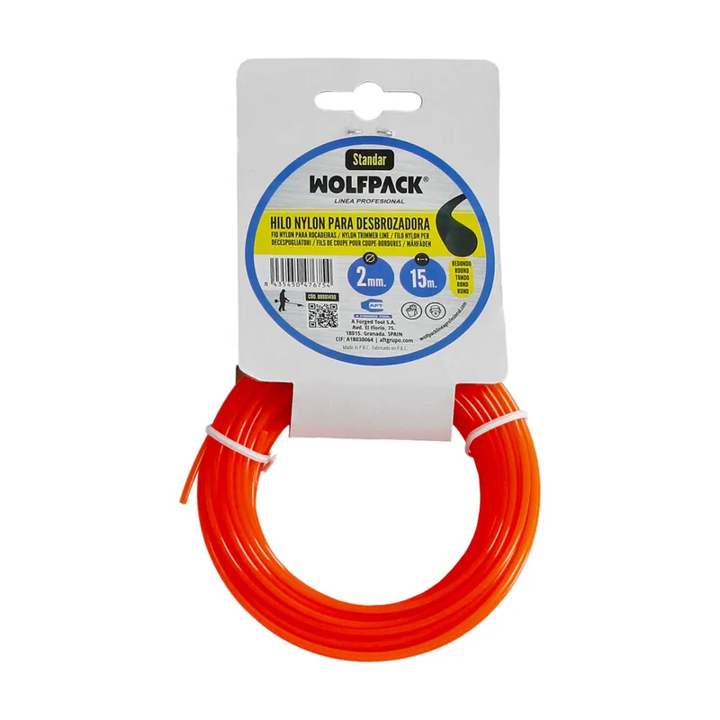 Hilo nylon redondo 2,0mm rollo 15mt.