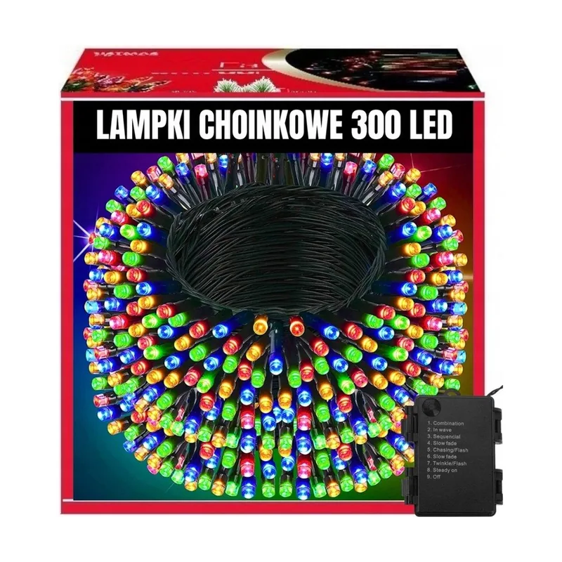 Extralink lampki choinkowe światełka świąteczne 300led wewn. zewn. multikolor