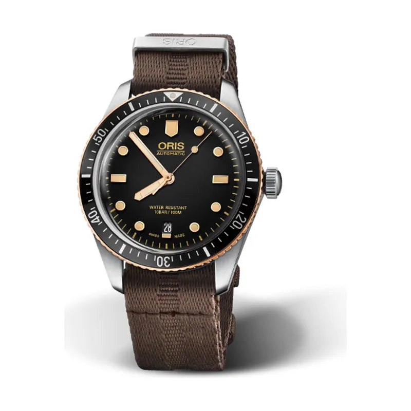 Oris Reloj Hombre Analogico Automatico con Correa de Tela 4354-07-5-20-30