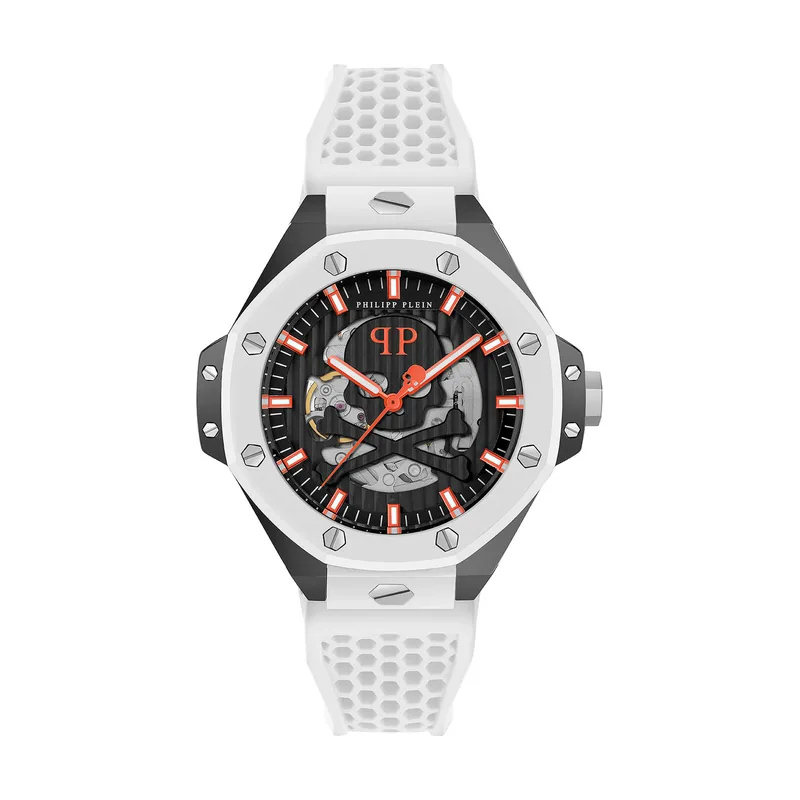 Philipp Plein Reloj Hombre Analogico Automatico con Correa de Silicona PWPFA0724