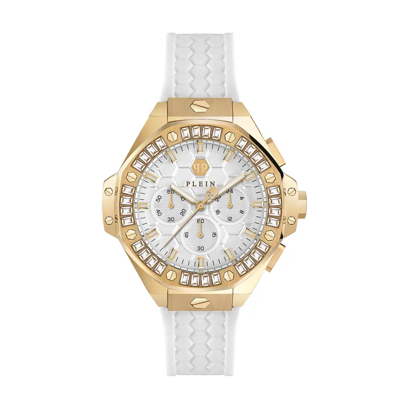 Philipp Plein Reloj Hombre Analogico Cuarzo con Correa de Silicona PWPSA0624