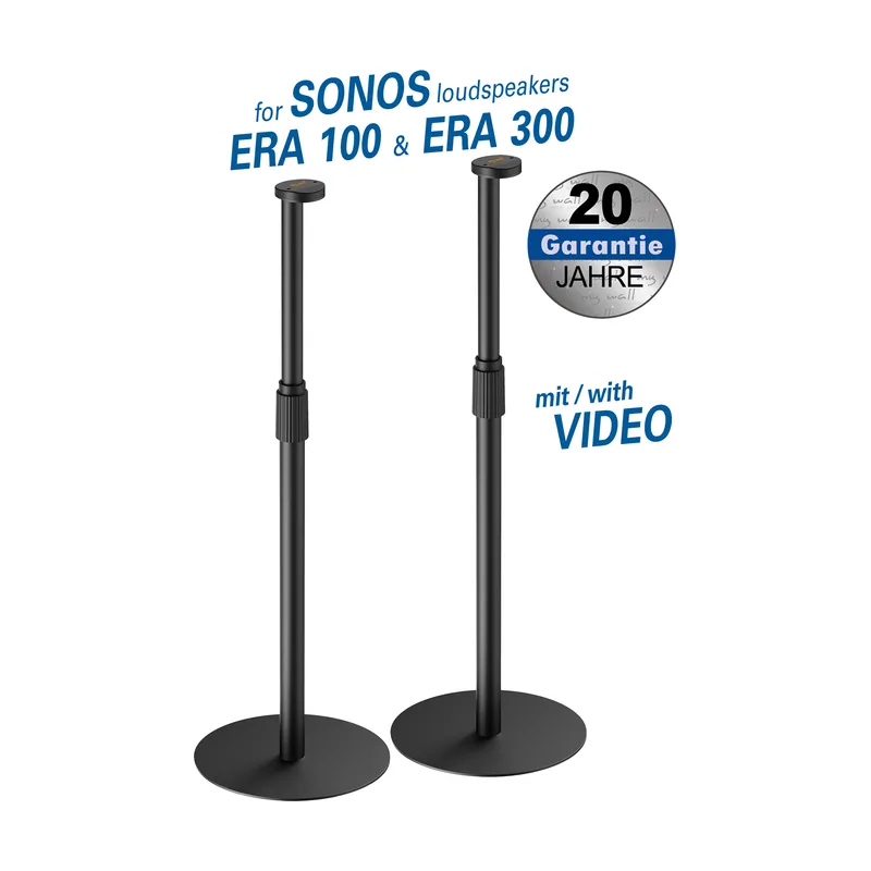 100% Height adjustable loudspeaker stand for sonos era 100 and era 300 load 5 kg