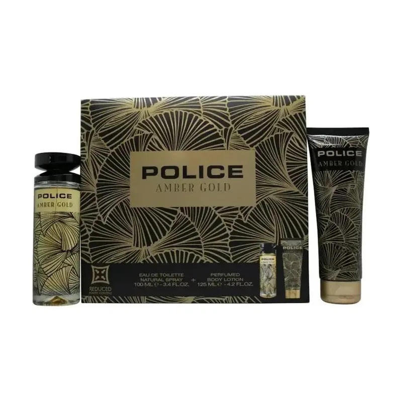 Police amber gold for women gift set edt + body lotion