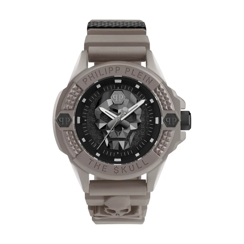 Philipp Plein The $Kull ECOCERAMIC Reloj de Cuarzo analógico para Hombre de Silicona