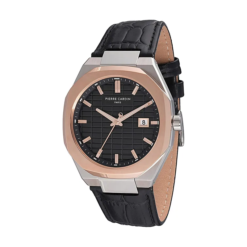 Pierre cardin Reloj Hombre Analogico Cuarzo con Correa de Cuero CF.1000.LB.1