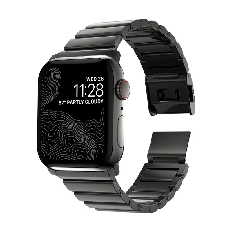 Strap stainless steel graphite black v2 42/44/45/49mm