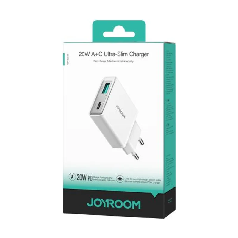 Joyroom travel charger slim c+u. pd 20w