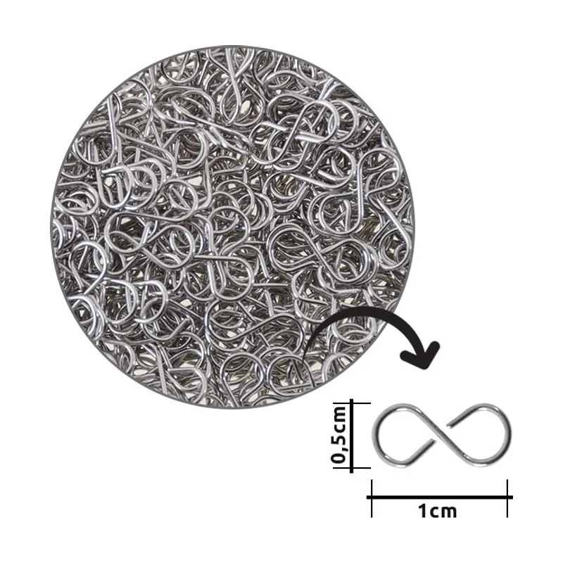 Interlusa Anilla 1x0,5cm chrome caja 1000pc