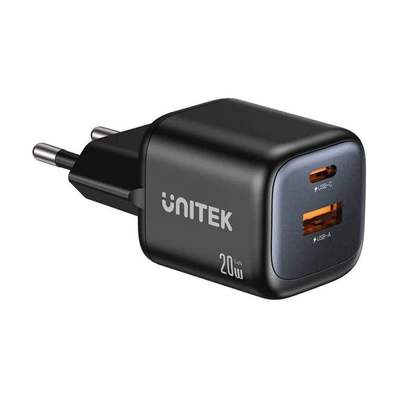 Unitek wall charger 2x gan usb-a & usb-c