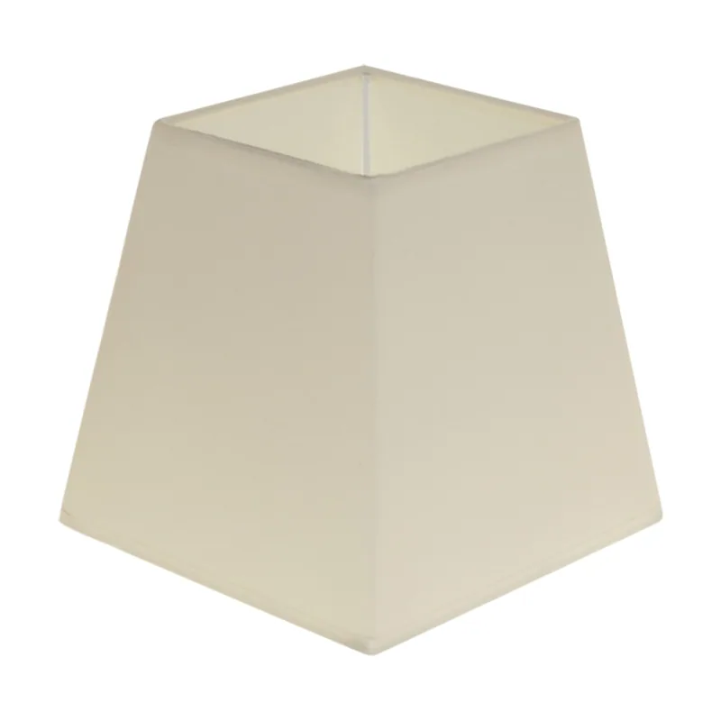 Lumit Pantalla cipriota cuadrado prisma tela pvc802 con encaje e27 l.15xan.15xal.14,5cm beije