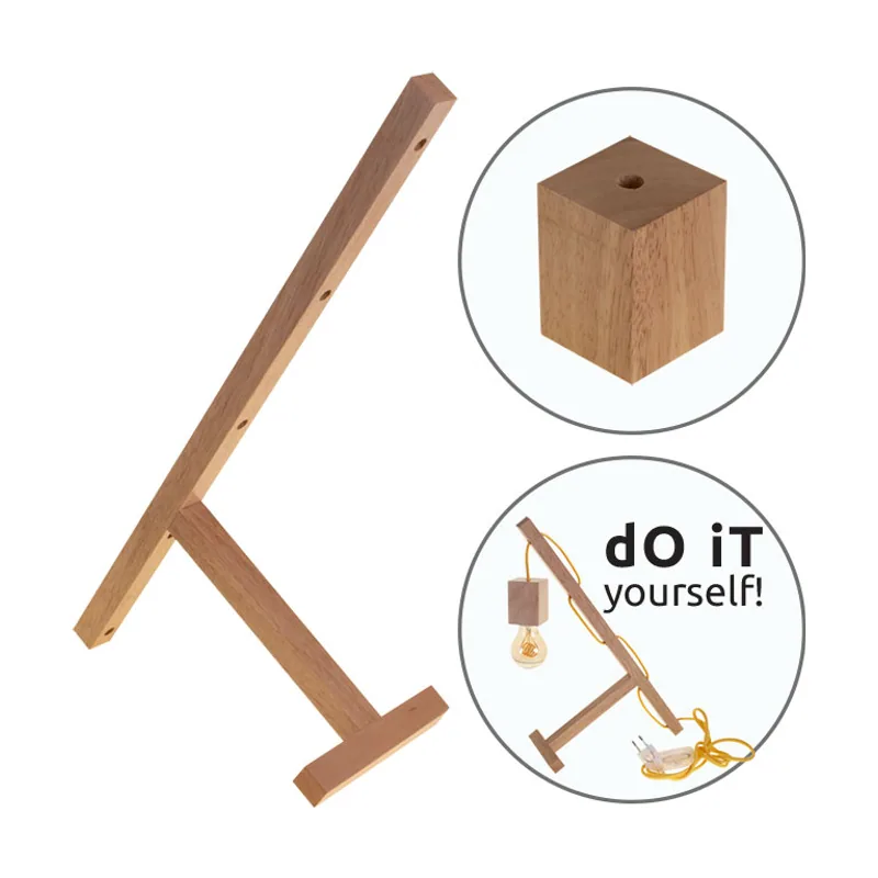 Lumit Base para sobremesa basic l.12xan.27xal.39cm madera