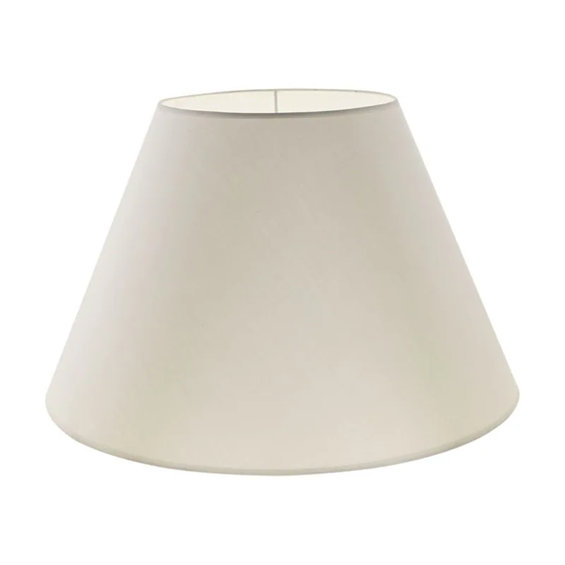 Lumit Pantalla cipriota redondo cónico tela pvc802 con encaje e27 al.28xd.45cm beije