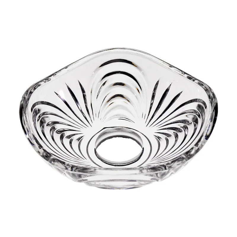 Arandela de cristal d.10cm taladro central 26mm+ 4 laterales