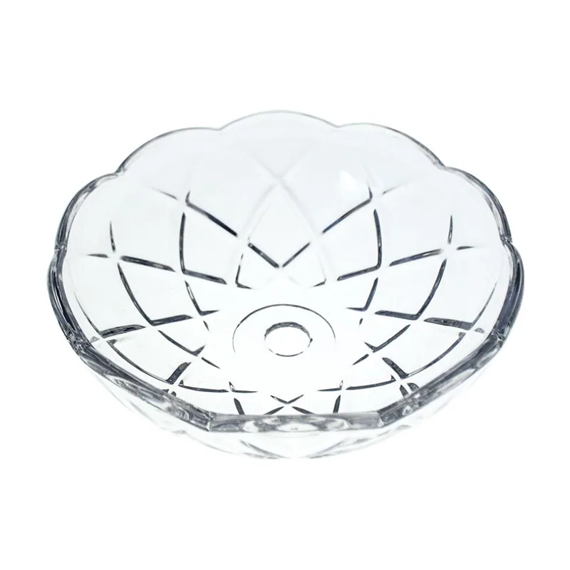 Arandela de cristal d.10cm taladro central 10mm+5 laterales