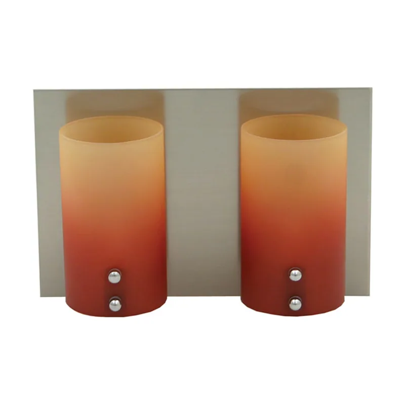 Aplique irene 2xg9 l.23xan.11,5xal.15cm naranja/amarillo/niquel