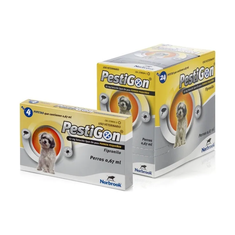 Pestigon Perros 67mg 2-10kg Antiparasitario Pipetas 24