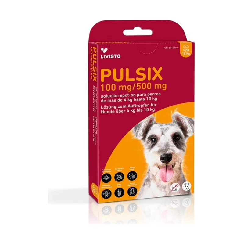 Pulsix Perros 4-10 kg Antiparasitario Pipetas 4 unidades