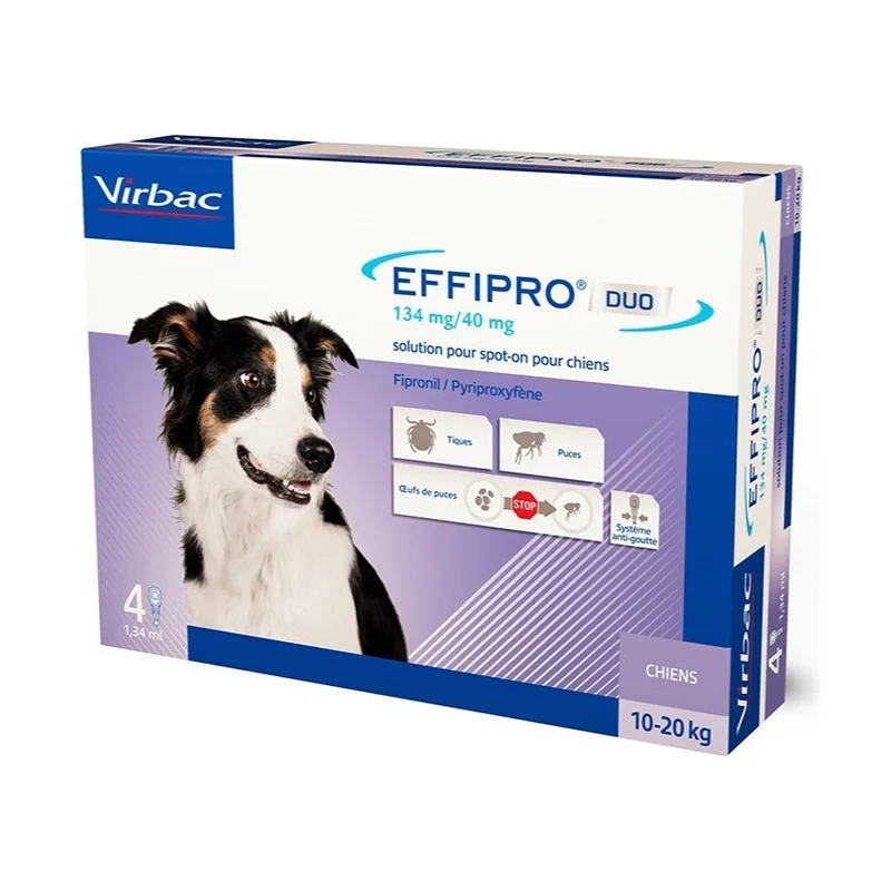 Effipro Duo Spot On Perro Mediano Antiparasitario 4 Pipetas